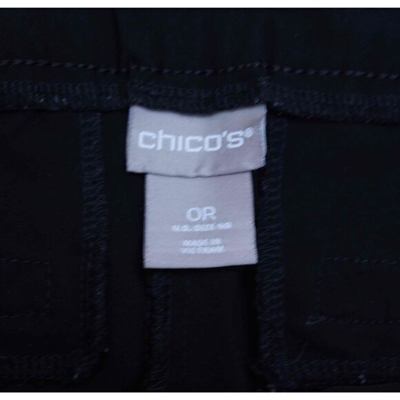 Chico’s Classic Black Stretch Tapered Leg Trouser Slacks - Picture 4 of 5